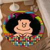 Colorful Mafa-lda Portrait Round Rug for Livingroom,Bedroom, Palyroom, Chair Rug, Area Rug, Circle Carpet, Large Size Fan Christmas Gift