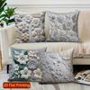 2D Floral 3D Embossed Pattern Decorative Pillow Covers Pattern Cushion Cover Suitable For Sofa Bedroom Car Pillow Cover