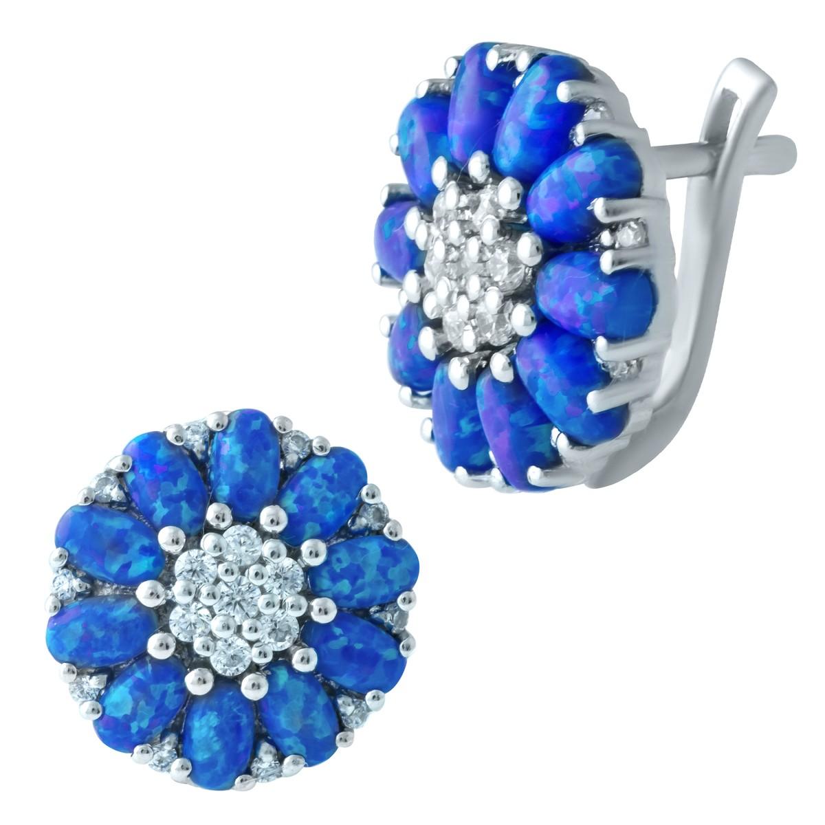 

Silver earrings with opal 2.525ct (1921029)