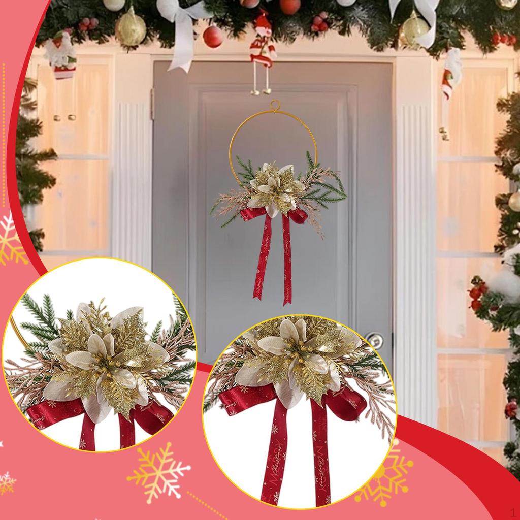 Weihnachts-Reifenkranz-Dekor Multifunktionales Wandhängeornament Türhänger für