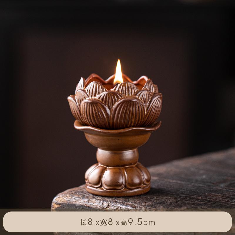 Retro Ceramiczna Lampa Olejna Budda Domowa Lampa Przednia Stały Uchwyt na Lampę Maślaną Lampa na Paliwo Płynne do Dekoracji Domu