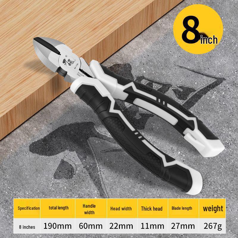 Industrial Grade Multifunctional Steel Wire Diagonal Pliers - Labor-Saving, Electrician's Universal Combination with Pointed Nose