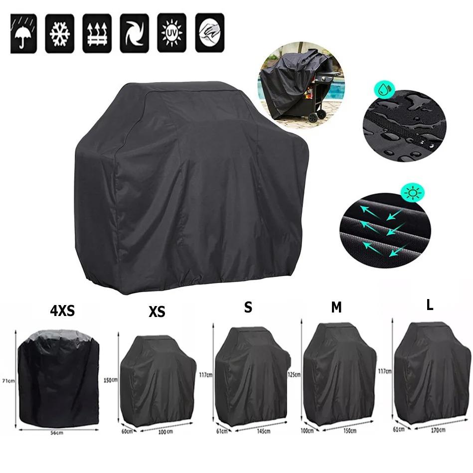 Heavy duty charcoal grill outdoor rain cover, 210D Oxford cloth barbecue grill cover dustproof and waterproof