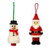 Yousheng DIY Button Christmas Ornament Kit Stacked Colorful Buttons Christmas Snowman/Santa/Angel/Tree Craft Making Set for Holiday Decor