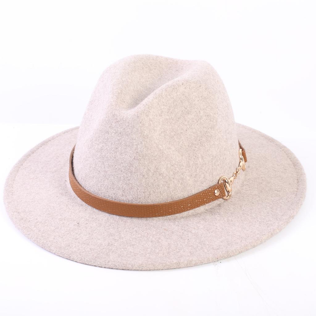 Popular European and American high-end wool top hat, men's and women's fashion versatile elegant top hat jazz hat