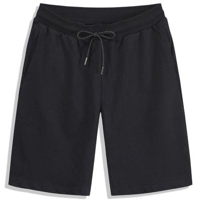 Men's Summer Casual Solid Color Shorts with Elastic Waist & Drawstring