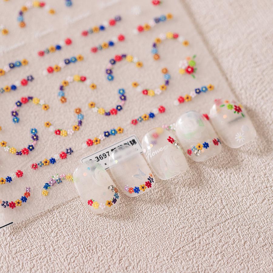 

Ferris Frosted Flower Nail Stickers - Transparent Floral Design TS-3697