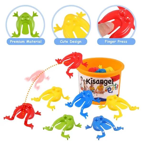 10/50Pcs Colorful Jumping Frog Toys Kids Children Assorted Stress Relief Anxiety Early Educational Insect Games Party Favor Gift