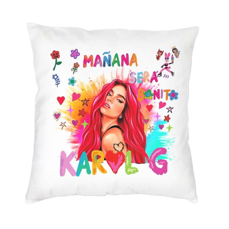 

Manana Sera Bonito Colombian Music Singer Karol G Cushion Cover x Velvet Pillow Case for Car Square Pillowcase Decoration 30x30cm