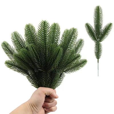 Simulation Artificial Christmas Pine Needle Accessories Three-Pronged Pine Needle Christmas Tree Diy Home Garden Decoration