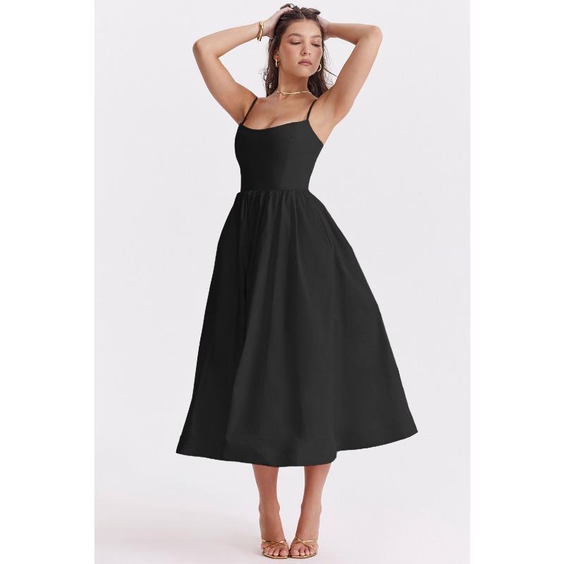 Summer Sexy Backless Suspender Gentle Style Dress for Women