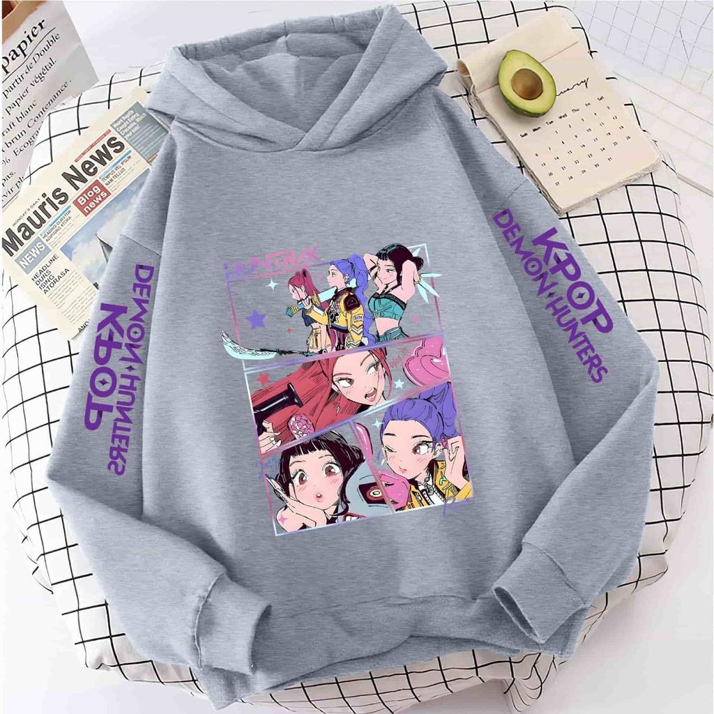 Y2K KPop Devil Hunter Hoodie for Teenage Girls Rumi KPop Devil Hunter Hoodie for Autumn Casual Long Sleeve Children's Clothing