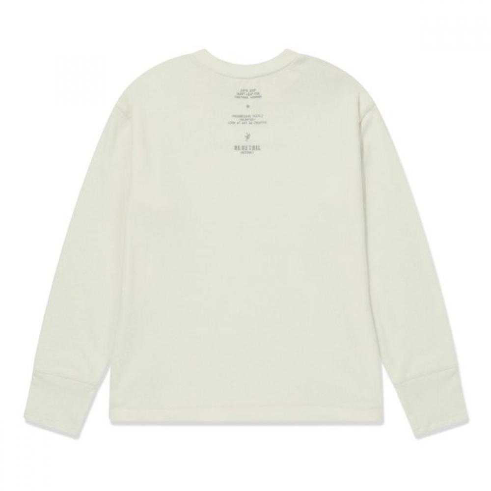 Bluetail BuTTon DeTail WhiTe T shirT azh2Ts01wT