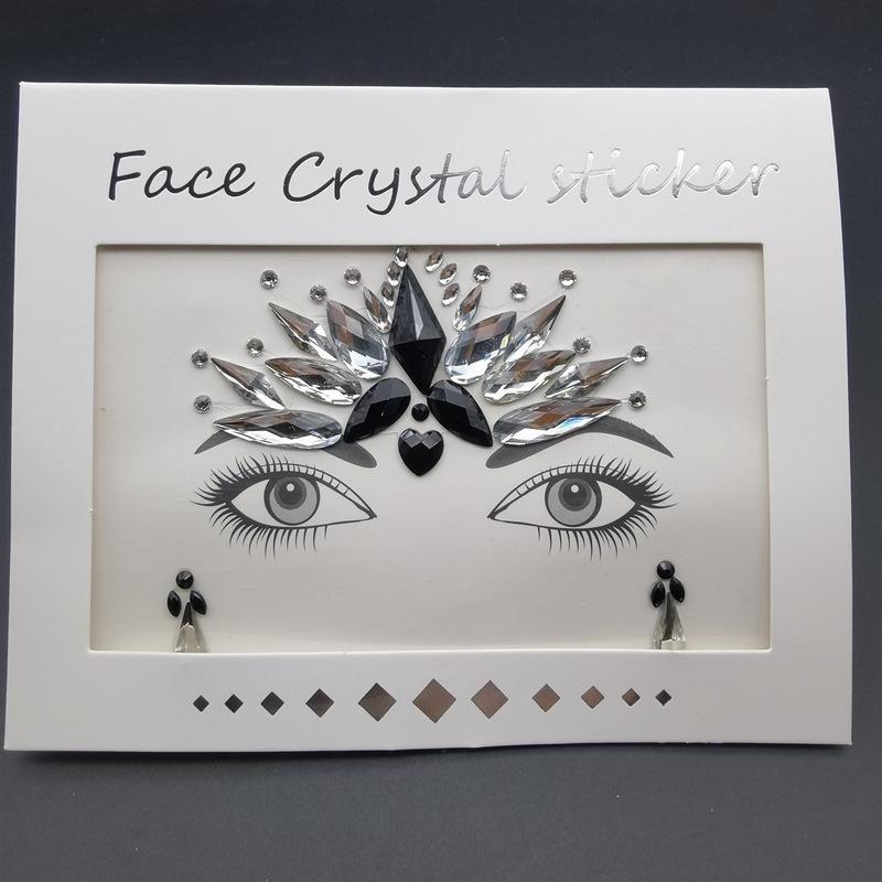 Cat Face Masquerade Rhinestone Stickers & DIY Jewelry Ring for Makeup