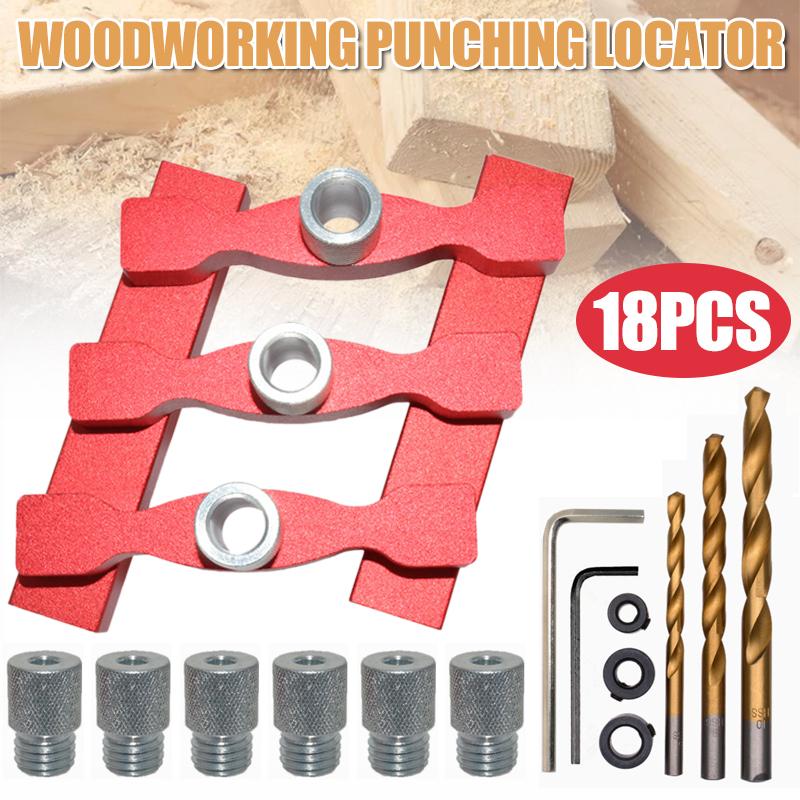 

PDTO Новый 18 шт. два в одном деревообрабатывающая головоломка, сверло-позиционер, инструмент для дюбеля для сверления отверстий