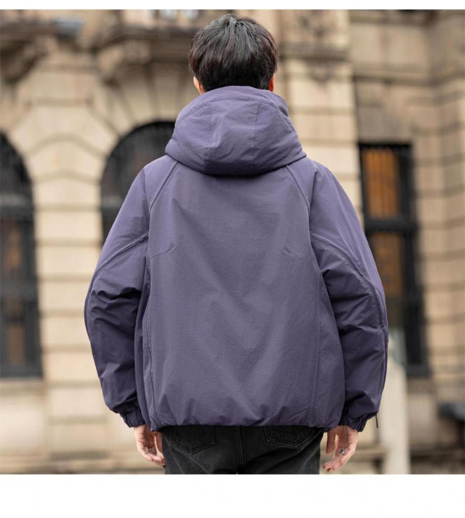 Men's 2025 Hooded Loose Fit Thick Winter Down Jacket - 90% Down, Model 2551