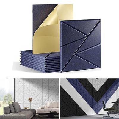 12Pcs Soundproof Wall Panel Self-Adhesive Sound Absorbing High Density Thick Acoustic Foam Panel Noise