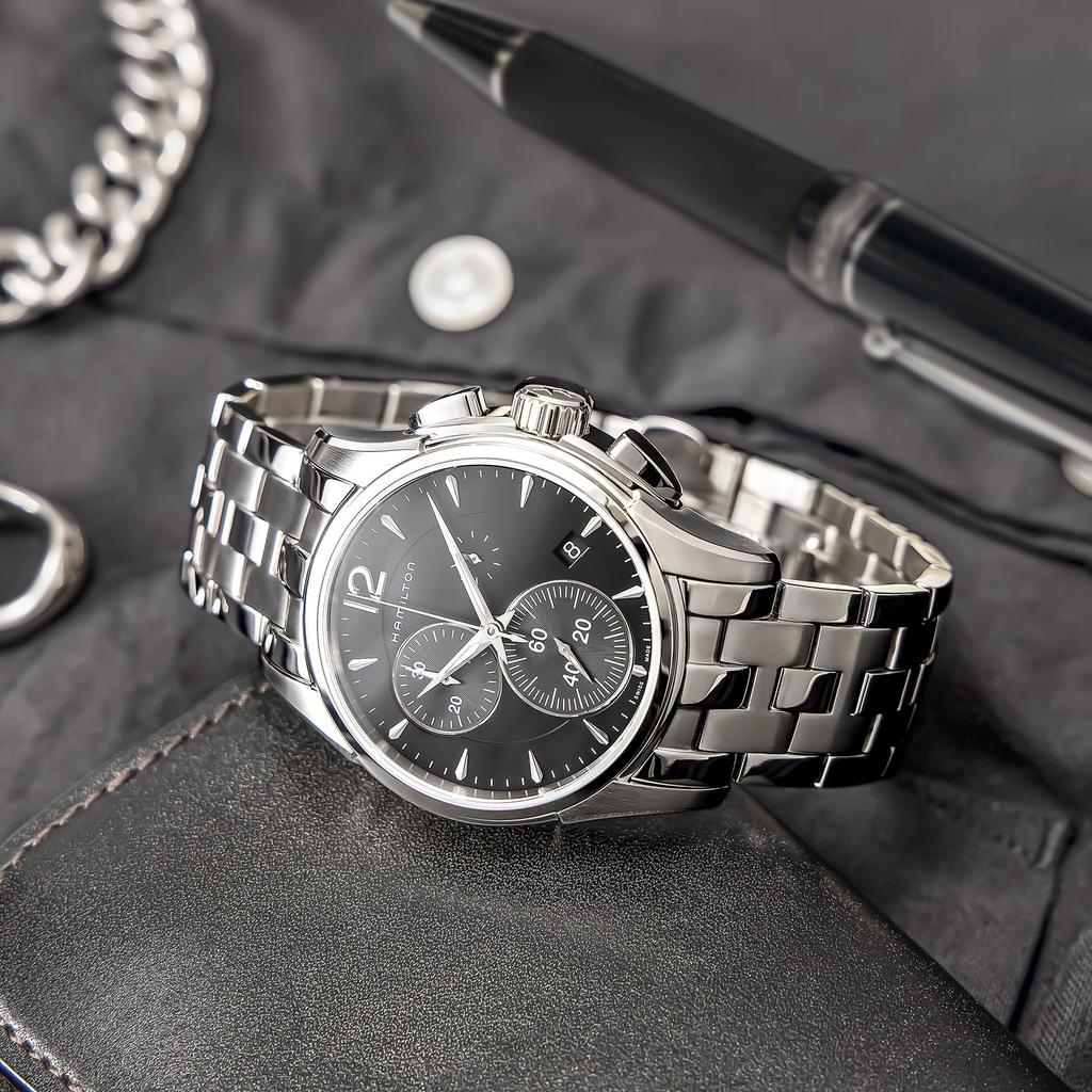 Watch Jazzmaster Black Dial Quartz 10 ATM Water Resistant Sapphire Glass 43mm H32612131 Silver [Hamilton] Men's [Item]