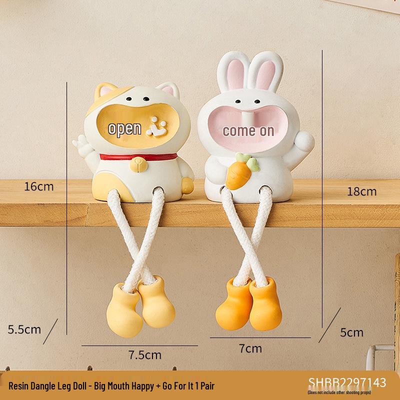 Dangle Leg Doll Ornament for Home or Children's Room Decor