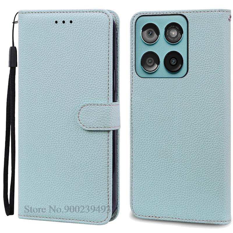 

For Motorola Edge 60 Pro Case Edge60 Fusion Leather Flip Wallet Cover For Motorola Moto Edge 60 Fusion Case Edge 60 Neo Fundas Motorola Edge 60 Fusion светло-синий