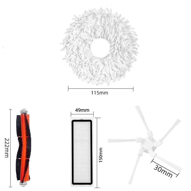 

1 шт. основная боковая щетка HEPA-фильтр, ткань для швабры для Xiaomi Dreame Bot W10/W10 Pro, самоочищающийся робот-пылесос, аксессуары, запасные части