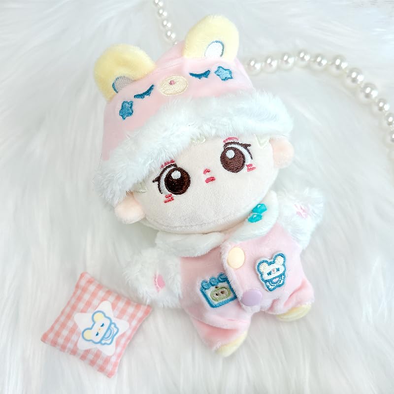 

Fluffy bear ear pajamas for stuffed animals Sewing sewing sewing (for 10cm) [pink] clothes, activities, [item] рожевий