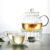 IwaiLoft Soothing Heat-Resistant Glass Teapot with Strainer, Tea for Two, Glass Teapot for Black Tea, Fruit, Leaf, Flower, and Craft Teas, Half