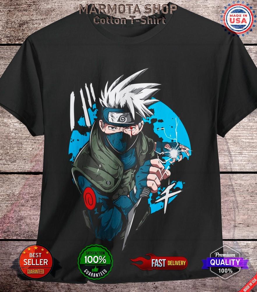 

Kakashi Shirt Naruto Shippuden Sasuke Itachi Anime Unisex Tee T-Shirt All Size 4XL