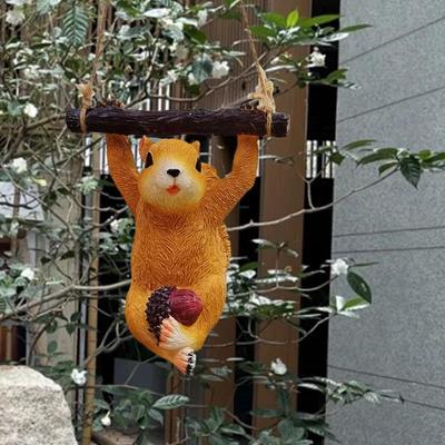 Ρητινένια Κρεμαστή Γλυπτική Σκίουρου, Κουνιστή Φιγούρα Ζώου, Συλλεκτικό