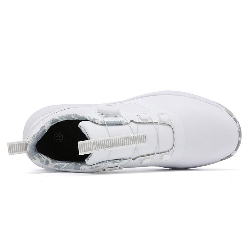 Couple Golf Shoes Waterproof with Rotating Buckles Men Women Golf Sneakers Breathable Sports Shoes