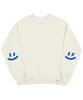 GRAVER [Unisex] Elbow Spray Smile Drawing Sweatshirt_Cream