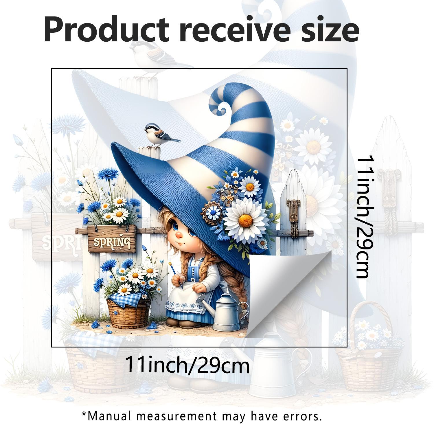 

Spring Fairy Girl Static Cling Window Sticker for Living Room Bedroom Balcony French Door Glass Decor 29x29cm разноцветный