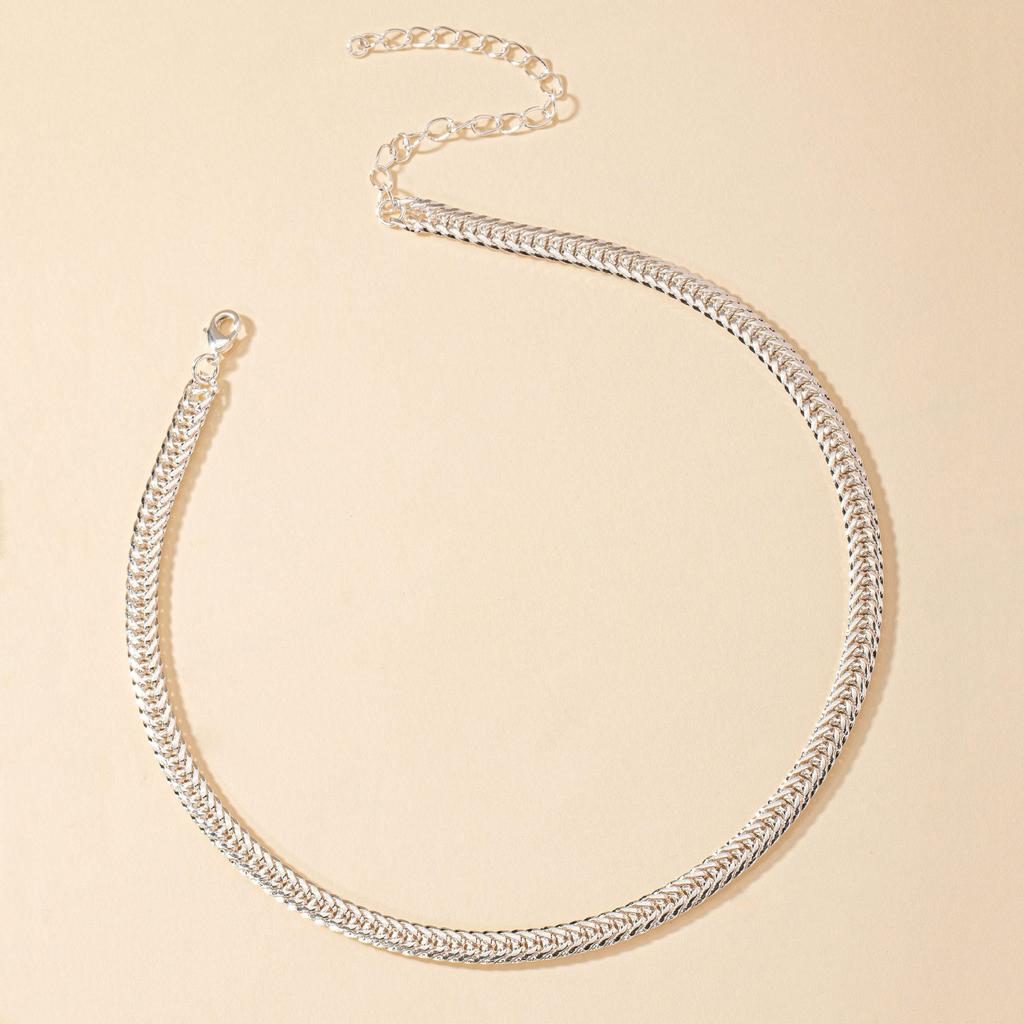 Silberne Einfache Kette Halskette Geeignet für Damen und Mädchen Party Kuchen Urlaub Vielseitig Neujahrsgeschenk Zubehör