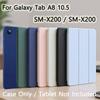 Pouzdro pro Samsung Galaxy Tab A8 10.5 SM-X200 SM-X205 X200 X205 Magnetické Kožené Flip Smart Cover Měkký Silikonový Zadní Kryt