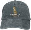 Denim Cap Australian Kangaroo Baseball Dad Capss Classic Adjustable Casual Sports for Unisex Women Hat