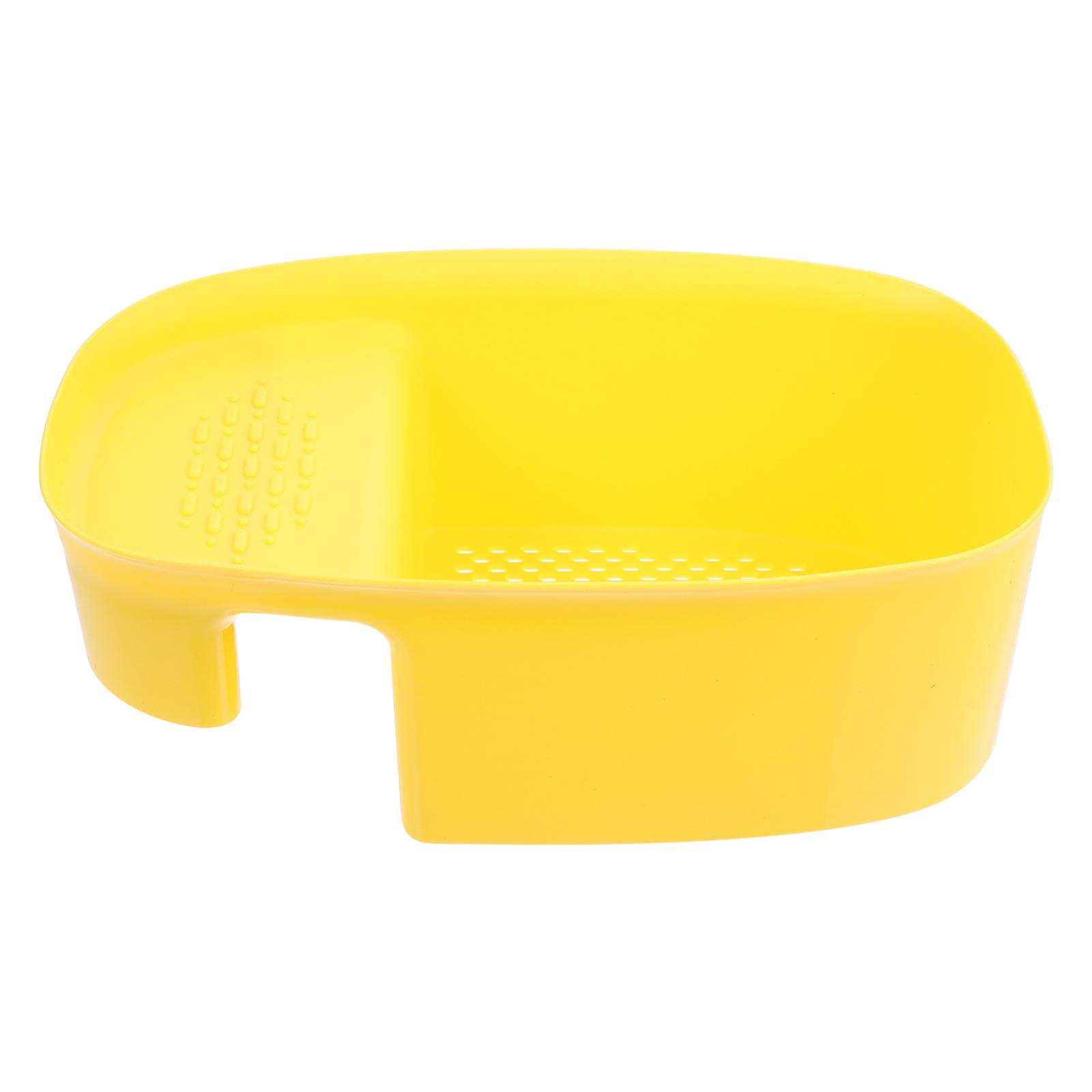 

1Pcs Multifunction Saddle-Shaped Mesh Strainer Sink Drain Basket Kitchen Sink Rack Sturdy Fine Craft Dishcloth Fruits жовтий
