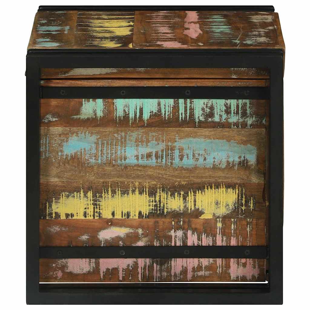 Storage Box with Storage Compartment 40 X 40 X 40 Cm Solid Acacia Wood
