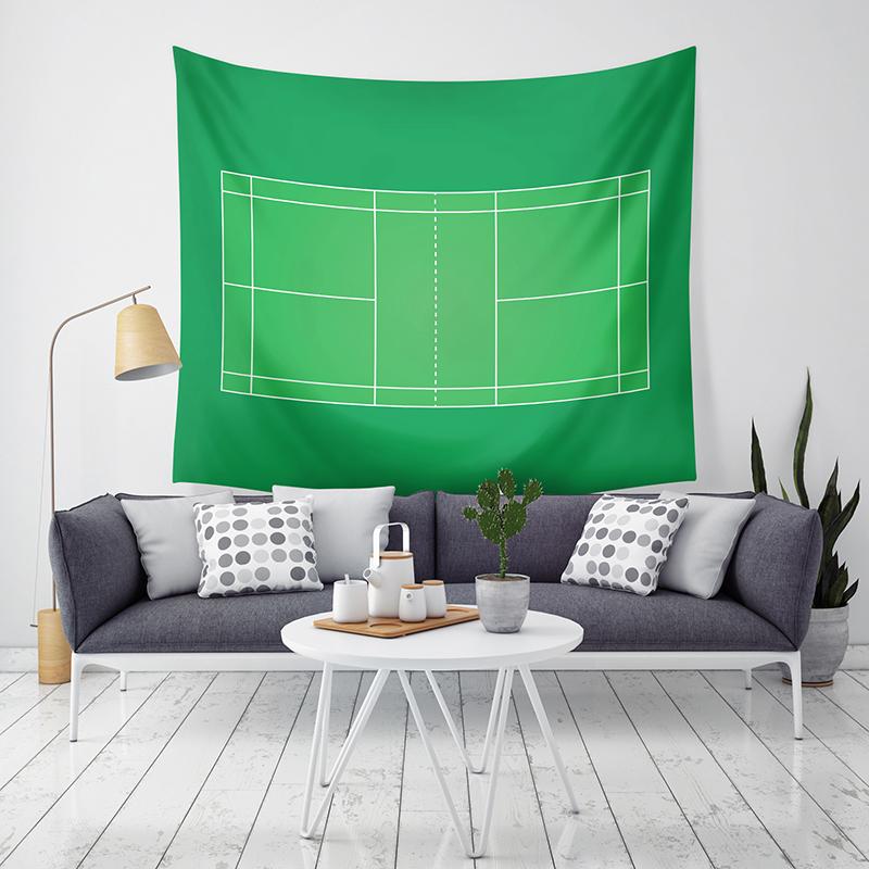 Green Football Field Tapestry Home Decor Wall Hanging Tapestry Bedroom Living Room Dormitory Decoration Soccer Pattern Tapestry