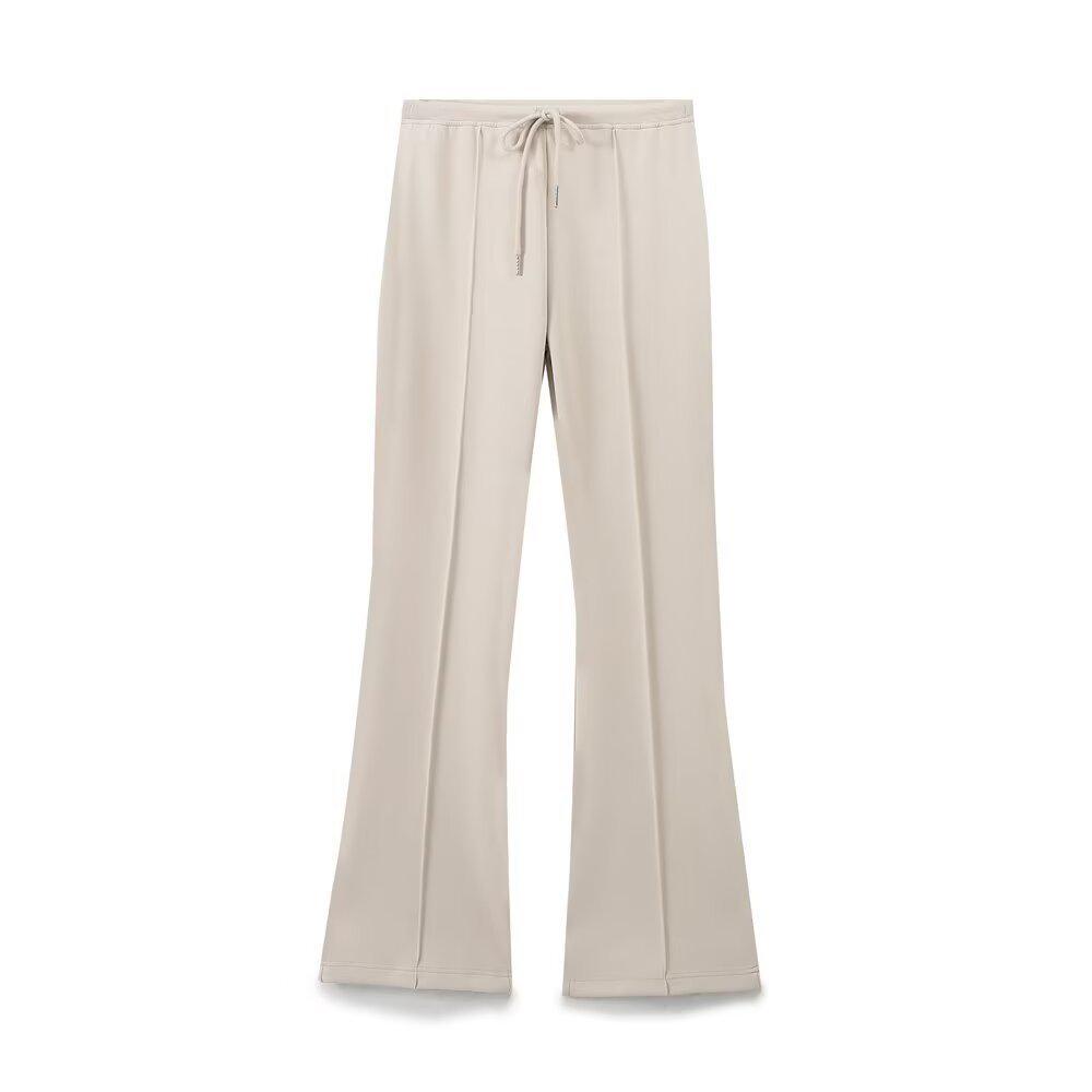 2024 Autumn Women's European & American Style Double-Sided Fabric Sweatshirt & Long Pants Set