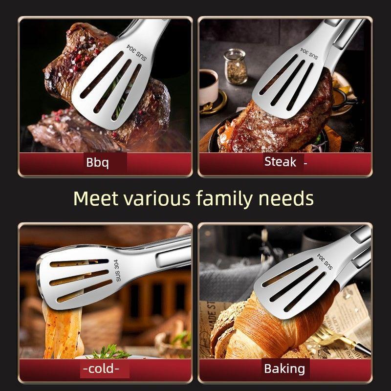 304 Stainless Steel Tongs Kitchen Food Tongs Barbecue Tool Steak Tongs Grilling Tongs Food Tongs Tweezers
