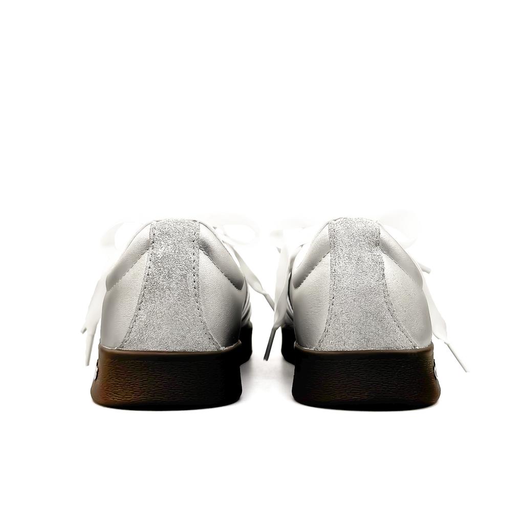 adidas VL COURT 2.0 Girlish Silver Abrasion Resistant Slip Resistant Low Top Skateboard Shoes Unisex Silver White ID6015(Team1532-)