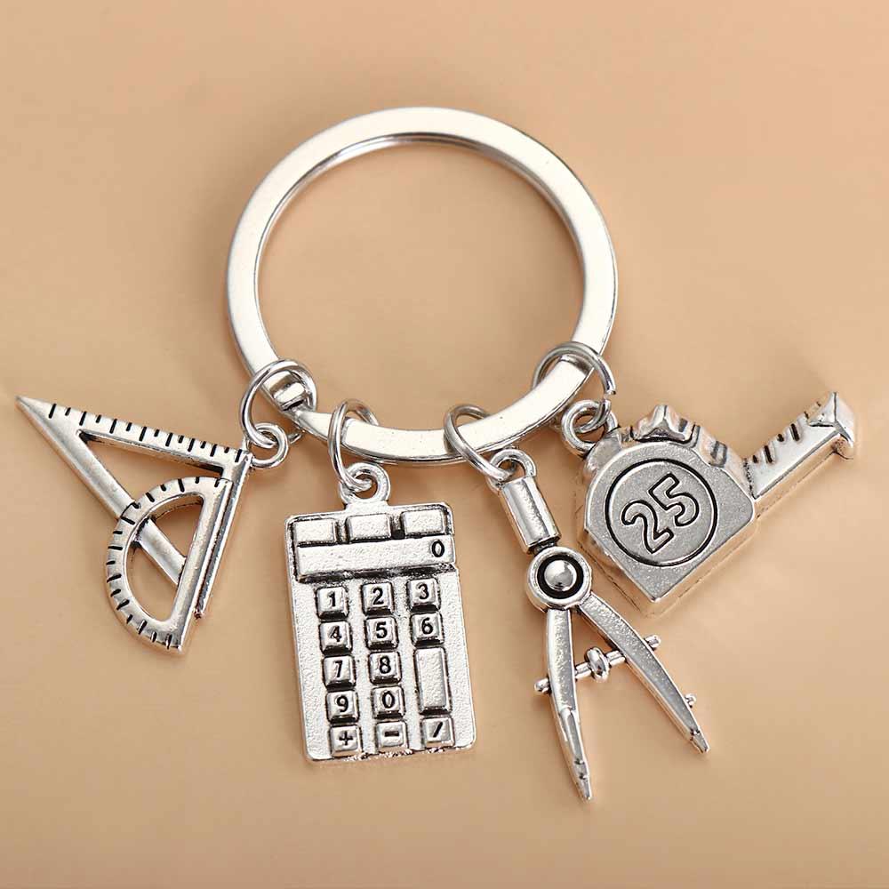 DIY Jewelry Geometry Keychain Compasses Student Keychain Math Formulas Keychain Jewelry Handmade