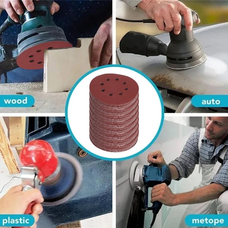 8Holes Sandpaper Woodworking Metal Grinding Disc Abrasive Polishing Tool 80/180/240/320/400/800/1000/2000/3000 Grit Sanding Disc