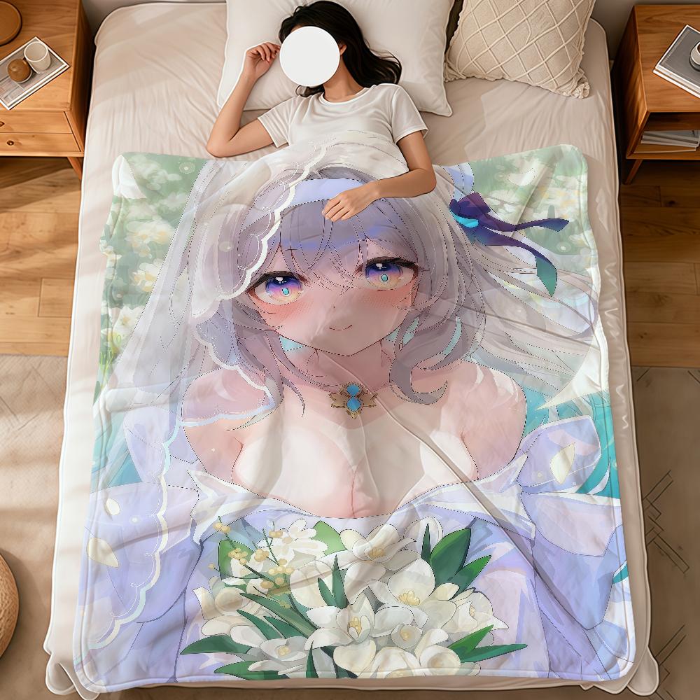 Game Houkai Star Rail Firefly Fanart Soft Warm Plush Blanket Dormitory Sofa Living Room Pet Hogar Bedroom Gift Nap Home Flannel