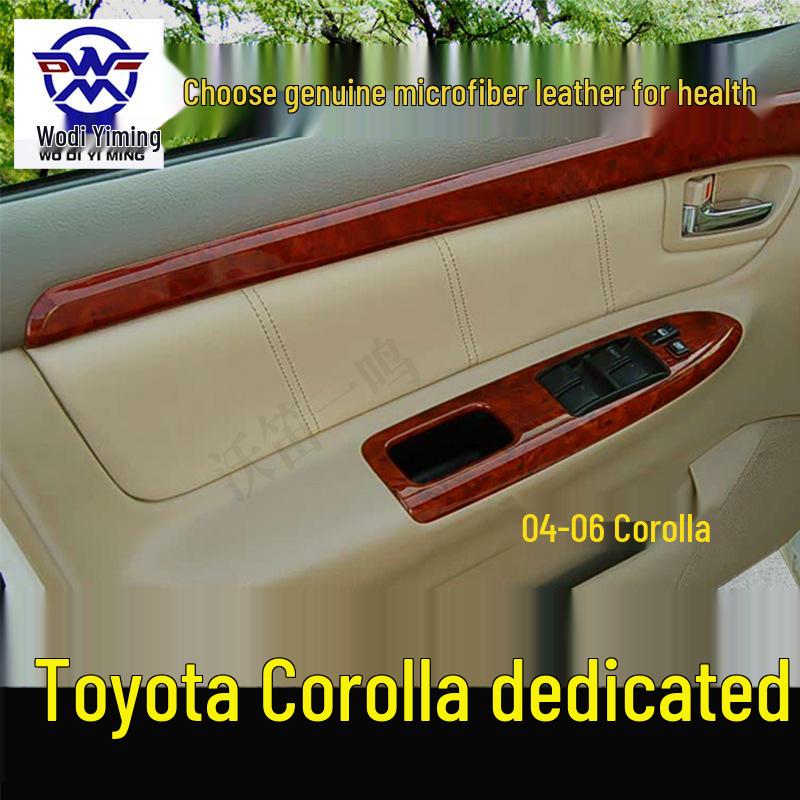 Leather Door Panel & Armrest Cover for 2002-2015 Toyota Corolla Interior Enhancement