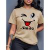 Plus Size - Women's Casual Short Sleeve T-Shirt, Crew Neck, Machine Washable, All-Season Comfortable