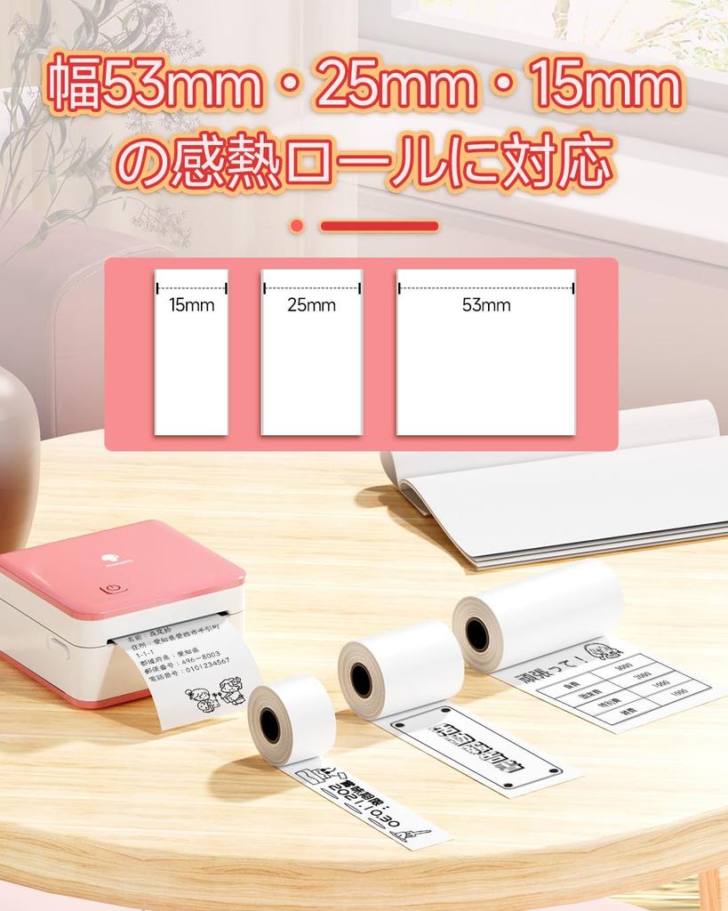 Phomemo M02 Pro 300DPI Mini Mobile Thermal 3 Roll Smartphone Photo New Bluetooth Work from Home Multilingual Japanese Instruction Android Compatible