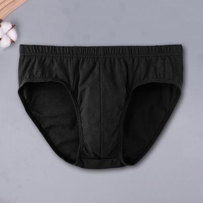 Men Briefs Mid-rise Elastic Waistband Solid Color Underwear Comfortable Breathable Slim Fit Stretchy Panties Daily Wear