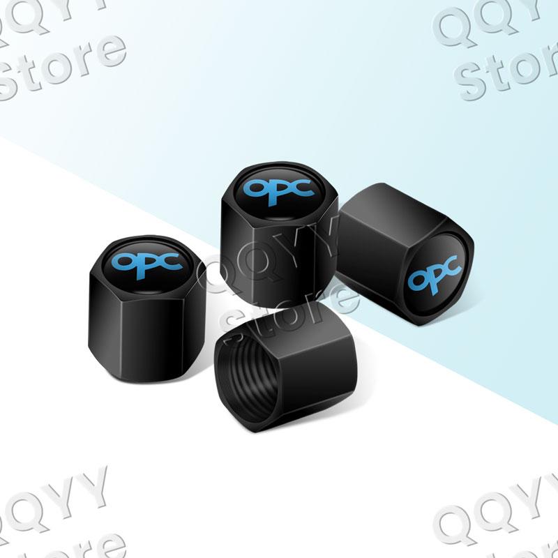 4Pcs Metal OPC Line Logo Car Wheel Tire Valve Caps Tyre Rim Stem Airdust Covers For Opel Insignia Astra H J D Zafira Corsa E