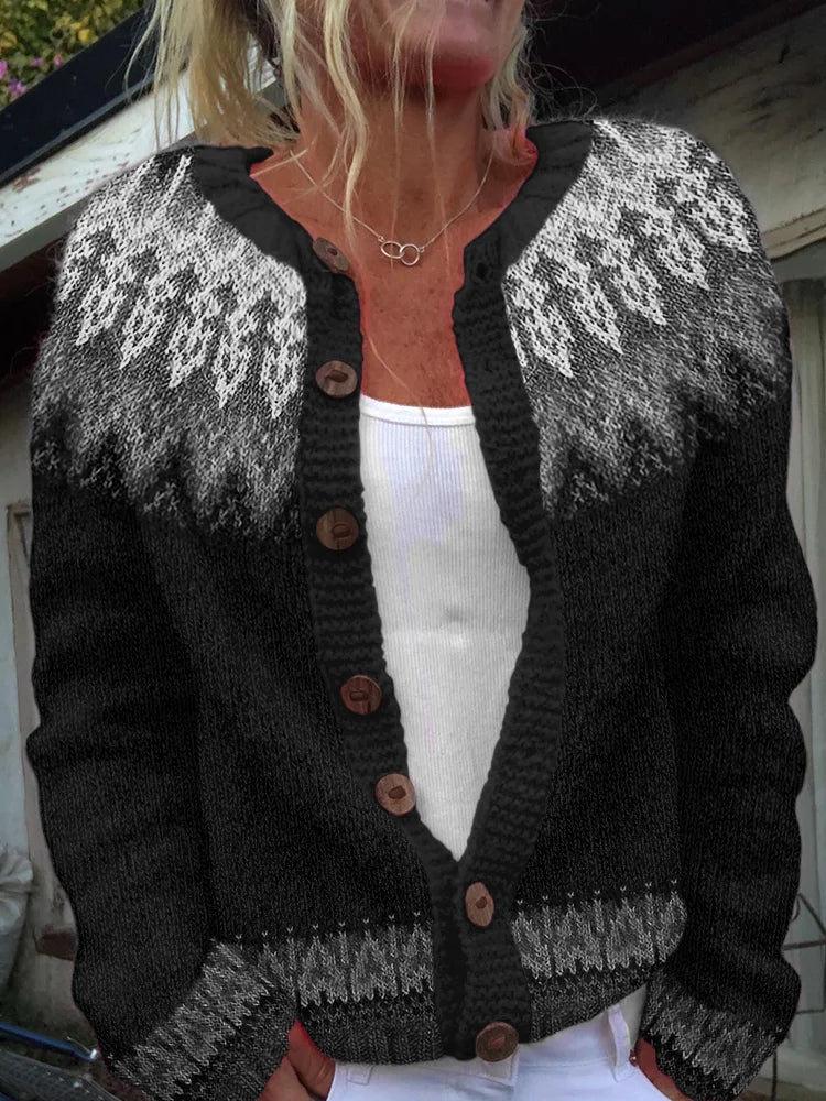2026 Foreign Trade New 3D Digital Printing Cardigan Knitted Jacket Women's Clothing Early Spring and Autumn Factory Wholesale
